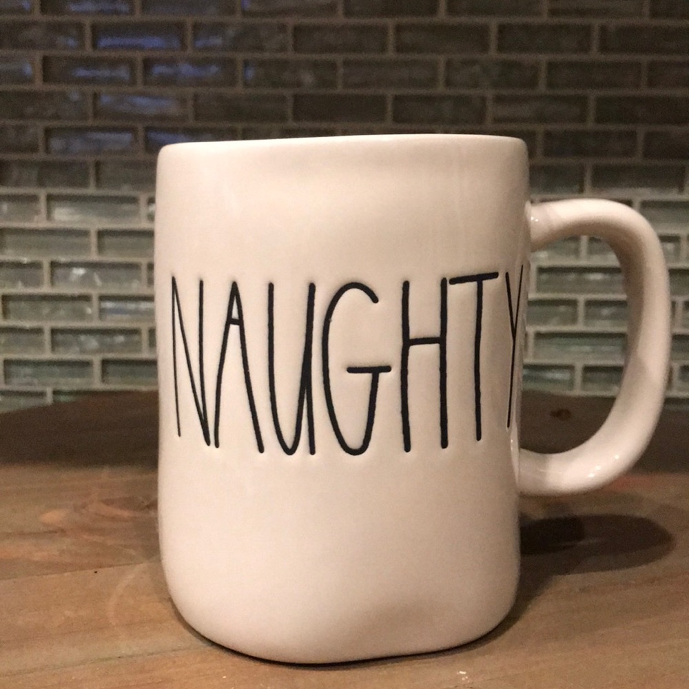 Rae Dunn NAUGHTY mug
